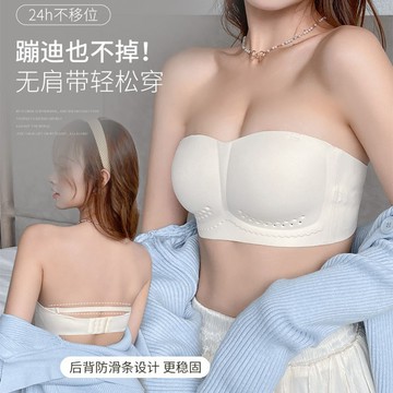 抹胸內衣 防滑 無肩帶內衣 小胸 集中內衣 薄款 無鋼圈內衣 防走光 收副乳內衣 防下垂內衣 透氣 無痕內衣 文胸