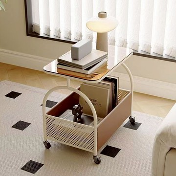 【AOTTO】法式輕奢風附輪置物收納茶几(AS-007)