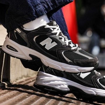 NEW BALANCE 慢跑鞋 NB 530 黑白 復古 經典 男女 MR530CC