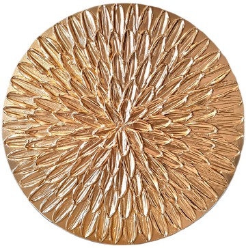 金色質感牆裝飾沙發背景牆藝術圓形金色裝飾手工製作
