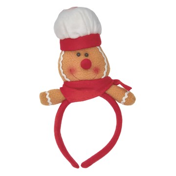 聖誕立體髮箍  薑餅人  1個