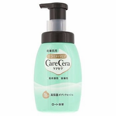 ロート製薬 ケアセラ 泡の高保湿ボディウォッシュ ピュアフローラルの香り (450mL) ボディソープ