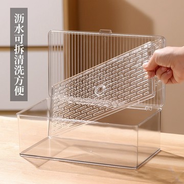 【多功能可疊加】收納籃 置物籃茶具收納盒 透明放功夫茶杯 茶壺 杯架 酒杯 防塵杯 收納架盒子 置物架 整理盒 儲物箱