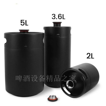 2L/3.6L/5L 304不銹鋼黑色Mini酒桶白酒桶咖啡桶家釀啤酒桶二發桶