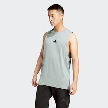 adidas 愛迪達 背心 男 運動 訓練 D4T INT. TANK 綠 JI8174