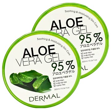 DERMAL 德瑪 95%蘆薈舒緩保濕凝膠  舒緩肌膚不適感  300ml  2罐