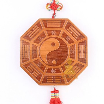 台灣出貨🔥桃木八卦鏡吊飾 太極陰陽魚鏡 居家用門口吊飾 祈福開光招財轉運平安辟邪擋災 居家風水掛件 桃木工藝品 裝飾