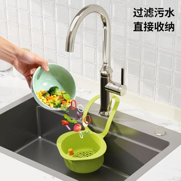小店嚴選🥭廚房瀝水懸掛家用可掛式水槽洗菜分離菜渣食物殘渣過濾網殘渣IE