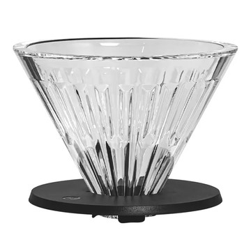 TIMEMORE 泰摩 高硼矽玻璃冰瞳濾杯 01 黑色  1個  玻璃濾杯 + 底座  100ml