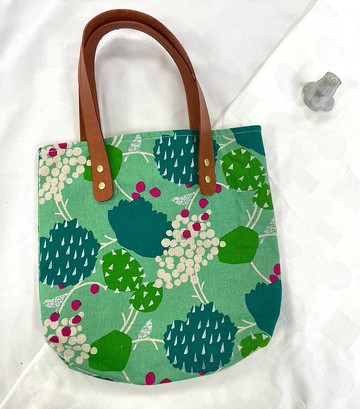 真皮提把銀鳥綠叢手提包