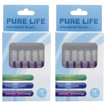 PuRE LiFE 寶淨 纖柔護齒可替換牙間刷毛 PLT-13/V-13 10入 美國杜邦刷毛  2.2mm  2盒