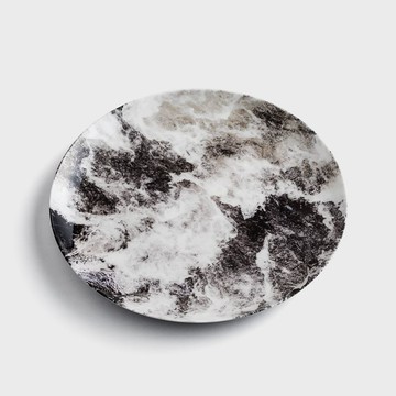 【WAGA】 地語 水墨寫意 25.5cm 骨瓷圓盤│單品