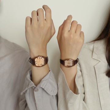 聚利時情侶手錶男女一對復古文藝ins簡約防水女士韓版方形錶 99購物節