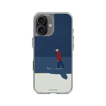 iPhone 17 Clear Case（相機按鈕） 透明 - Taku Bannai 坂内拓 - Blue shadow｜藍影滑板少年