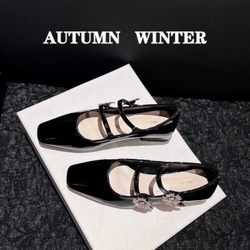 虧本清倉~法式復古小香風瑪麗珍粗跟單鞋女秋季淺口晚晚溫柔鞋子