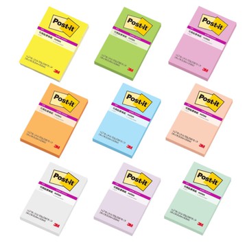 3M Post-it 3x2狠黏可再貼便條紙(632S)-粉紅/藍/綠/黃/橘/湖水綠/杏/湛藍/薄荷綠/紫/白