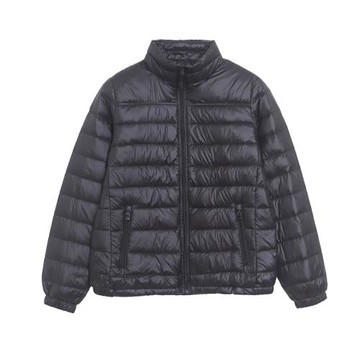 秋冬季寬松顯瘦簡約百搭立領長袖輕薄款羽絨服 柔軟保暖拉鏈外套