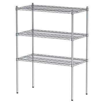 dayneeds 日需百備 荷重型 電鍍 鎖管 三層架 鐵力士架/收納層架/鞋架/層架/鐵架 90 x 45 x 120cm  1個