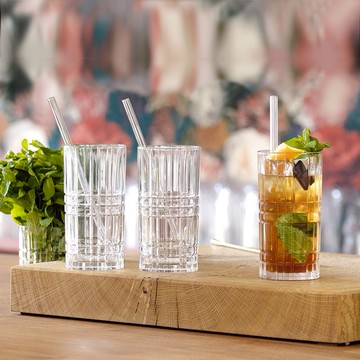 一份好禮，乾杯康莊好生活｜送禮｜喬遷禮｜【德國Nachtmann】康莊大道8件組(果汁杯4入+長玻璃吸管4入)