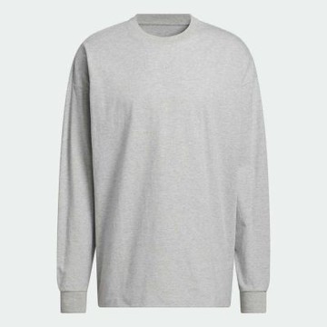 Adidas 愛迪達 Adidas Ls Tee JZ9529 男女 長袖上衣 休閒長袖 麻灰 純棉