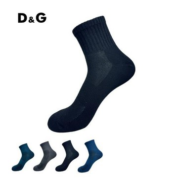 【D&G HEALTH】強力消臭乾爽透氣男1/2襪-黑 D583 低筒 除臭 短襪