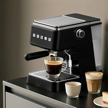 【蒸汽泵壓一體】意式咖啡機 半自動咖啡機 家用咖啡機 濃縮咖啡機 打奶泡機 高壓萃取 蒸汽棒 金屬機身 咖啡愛好者入門首選