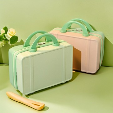 【迷你輕便密碼鎖】手提箱 化妝箱 行李箱 旅行箱 登機箱 密碼箱 伴手禮箱 多層收納 ABS材質 14寸定製 女生出行必備