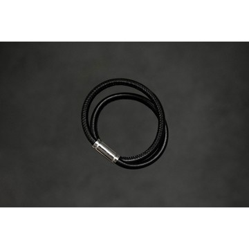 UNIC經典雙圈皮繩手環 / 圓皮繩鈦鋼手環【可加購星座/皮革小吊牌】