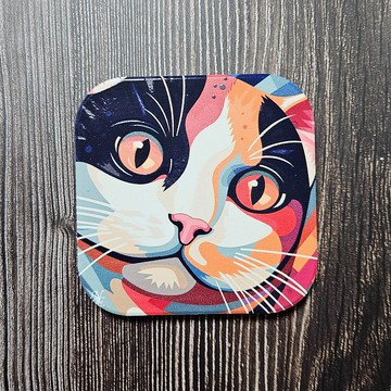 三花貓 妞貴妃-吸水陶瓷杯墊