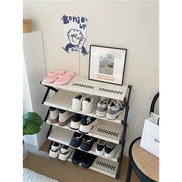 高級感折疊鞋架家用門口簡易鞋架子多層入戶門鞋子收納神器省空間