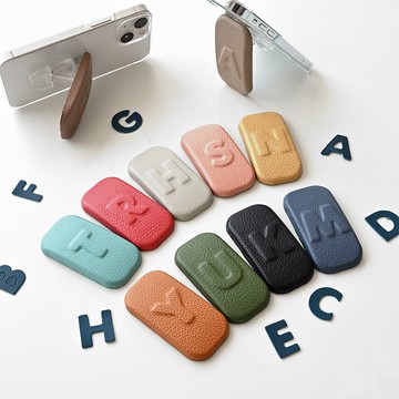 帶有首字母縮寫的智慧型手機支架 [Koron 收縮皮革] 垂直視訊水平視訊智慧型手機手柄防摔 FS28K