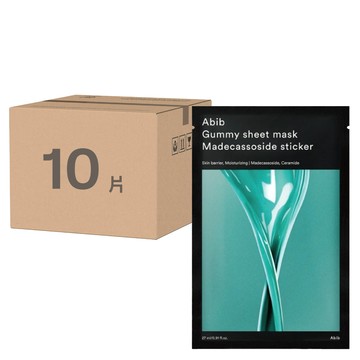 Abib 阿彼芙 口香糖面膜 積雪草 舒緩修護 27ml  10片  1盒