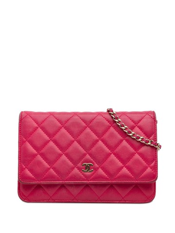 CHANEL Pre-Owned - 2016 Classic Lambskin Wallet on Chain crossbody bag - women - Lambskin - One Size - Pink