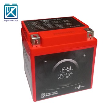 【Super Battery 勁芯】機車擋車專用鋰鐵電池5號 LF-5L (150CC以下適用)