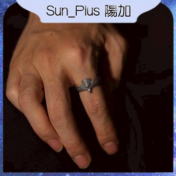 Sun_Plus 台灣現貨 老鷹戒指 霸氣復古老鷹開口戒指 爆品wish經典男士扳指 歐美男士飾品 戒指 鈦鋼戒指 飾品