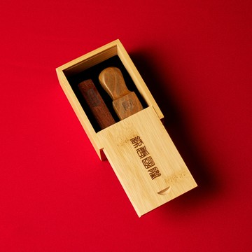 【禧印】配件加購品 - 質感竹製印章盒《可客製刻字》( *不提供單獨下單，需與印章一併購買）