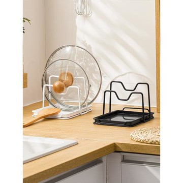 廚房鍋蓋架子臺面放置器坐式鍋鏟架家用收納置物架放鍋蓋神器支架