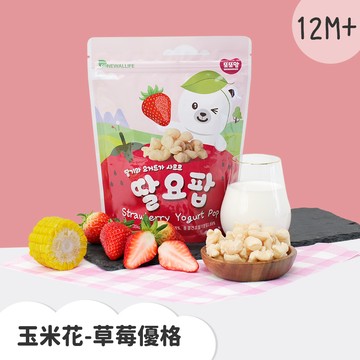韓爸田園日記 -玉米花-草莓優格口味(25g/包)(建議12個月以上食用)