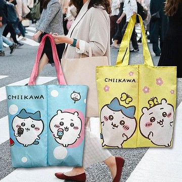 御衣坊 吉伊卡哇心花開雙杯飲料提袋(1入)【小三美日】 DS024507 環保杯 保溫瓶 手搖 外出 chiikawa