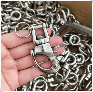 濱州騰達 316不銹鋼叉式旋轉彈簧卸扣L69 承重450kg 店主推薦