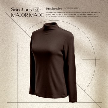 半高領彈力打底長袖上衣