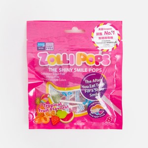 加拿大Zollipops木糖醇無糖棒棒糖-熱帶水果口味58.4g