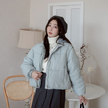 帽子可拆~兩穿釘釦拉鍊下抽繩鋪棉外套 SO20583