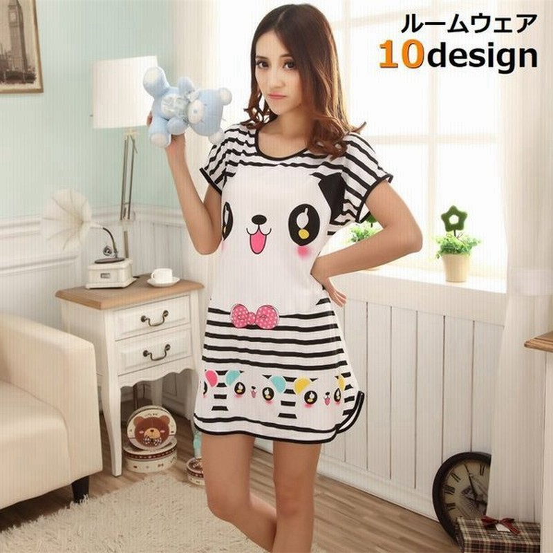 ルームウェア 部屋着 パジャマ ネグリジェ ワンピース レディース Aライン 半袖 ミニ丈 春夏 薄手 可愛い プリント 寝巻き 寝間着 ナイトウェア 通販 Lineポイント最大0 5 Get Lineショッピング