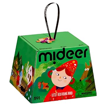 mideer 童話藝術方盒拼圖  1個  小紅帽 多色  59片