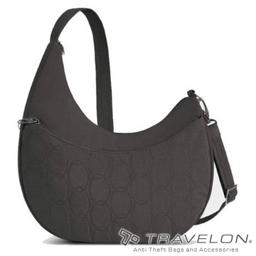 【Travelon 美國】Runways防盜斜背包『灰』TL-43716 戶外 露營 休閒 時尚 旅遊 防盜 背包