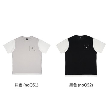KANGOL 假兩件休閒上衣 短袖T恤 中性款 65251022