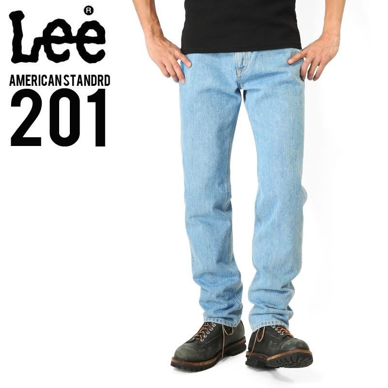 Lee リー AMERICAN STANDRD 201 ストレートデニムジーンズ 淡色ブルー