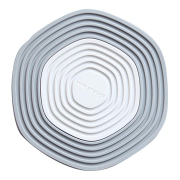 MARI STEIGER 3合1矽膠隔熱墊 - 鍋墊/電磁爐墊/瀝水墊  冷灰色  1個