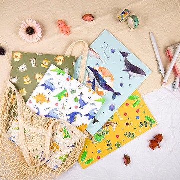 conifer綠的 柔伊插畫系列-B5膠裝易撕筆記本 4本組